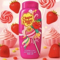 Гель для ванны и душа КЛУБНИКА 300мл – Chupa Chups Гель для ванны и душа КЛУБНИКА 300мл – Chupa Chups